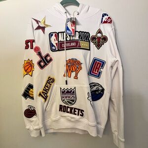 NBA All-Star 2022 White Hoodie with Logos